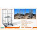 Warehouse Foldable Metal Roll Container Wire Cages